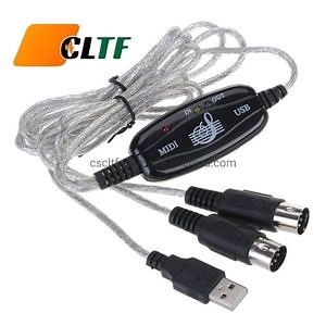 [Hot Item] USB MIDI Cable Converter to PC Music Studio Adapter 2 in 1 for Piano Keyboard Interface Wire Plug High Quality Music Editing Cord Cable