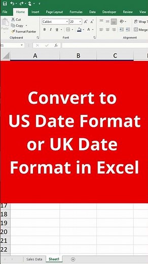 How to Convert a Date to US or UK Date Format in Excel in Less than 1 Minute | Excel Trick #shorts