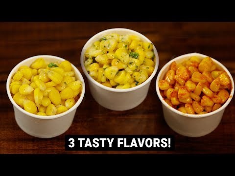 American Corn 3 Ways - Cheese Chilli , Masala & Butter Sweet Corn Recipe | CookingShooking