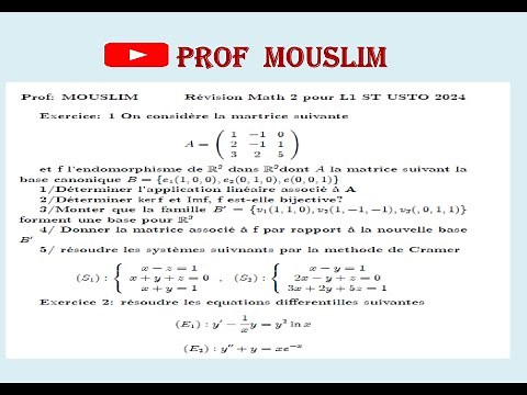 Les matrices: exercice avec correction détaillée sur les matrices
