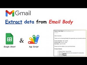 How to Extract Data from Email Body and Paste into Google Sheets | Gmail | Google App Script
