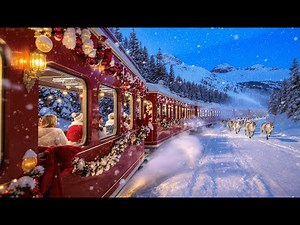 Christmas Train passing Snowy Forests a heart touching view