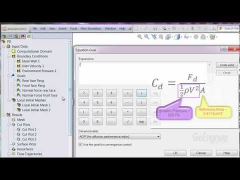 SOLIDWORKS Flow Simulation – Drag Equation Goal