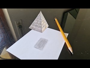 3d Drawing Pyramid on Paper Easy