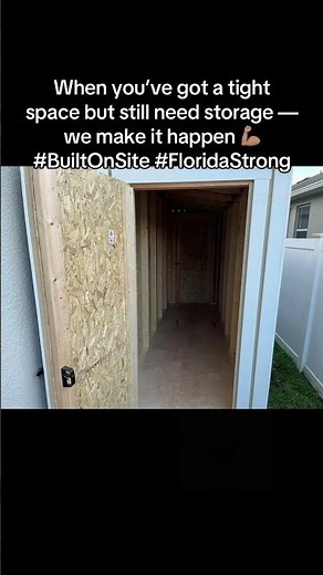 4x8 Lean-To Shed Built On Site in Tight Florida Space