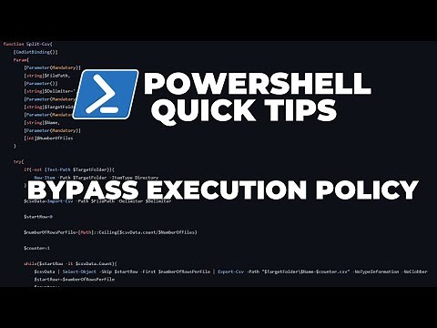 PowerShell Quick Tips : Bypassing execution policy