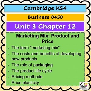 IGCSE Cambridge Business Studies (0450) Chapter 12 Marketing Mix PPT