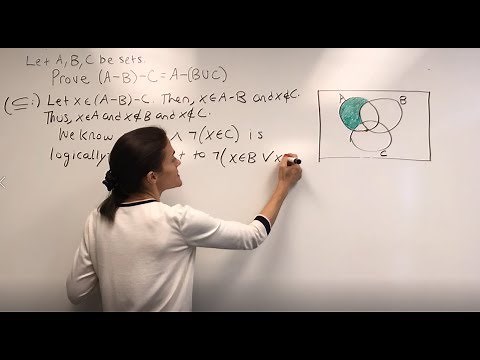 Math Reasoning: Proofs involving sets I