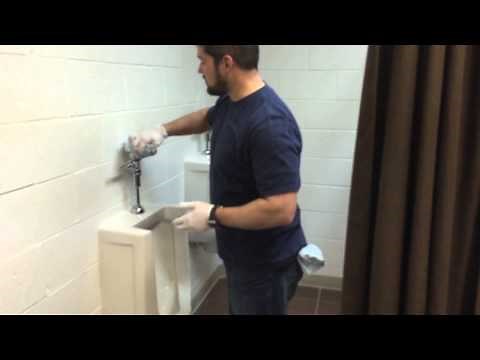 Restroom Cleaning Step 4 - How to Clean a Urinal