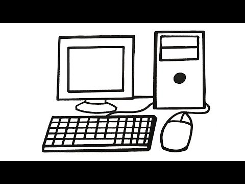 How to draw a computer easy| computer easy step by step drawing for kids with me
