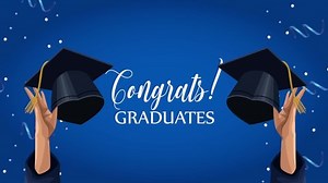 congrats graduates celebration invitation animation , 4k video animated