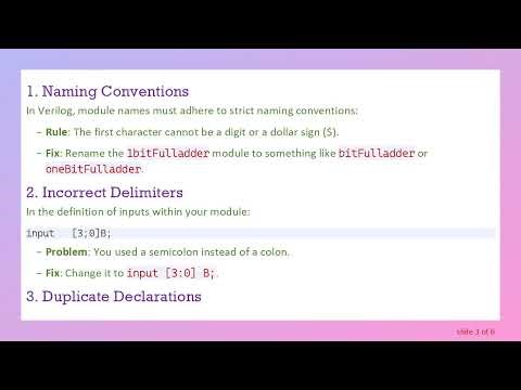 Understanding BCD Adder Implementation in Verilog: Common Errors and Fixes