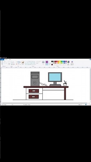 Transform Your Workspace: Stunning DIY Computer Table Design #drawing