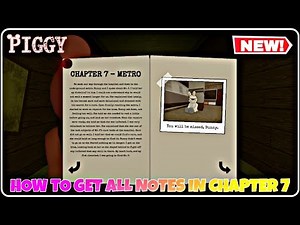 How To Find ALL PAGES in PIGGY BOOK 1 Chapter 7 - Metro!! | FULL GUIDE + TUTORIAL! - Roblox