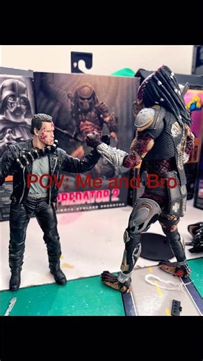 Relatable Action Figure Moments: Me & Bro Edition 🤣 #Predator #Terminator”