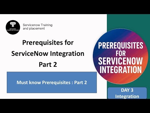 Prerequisites for ServiceNow Integration | Part 2