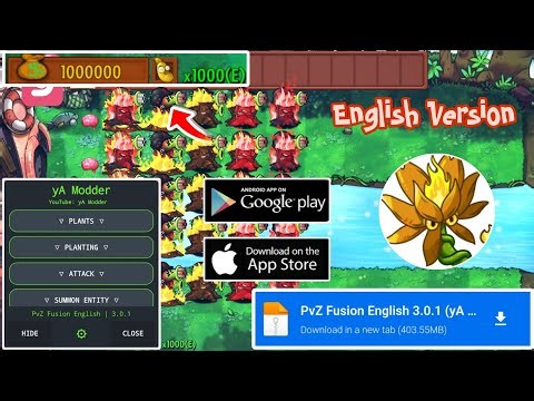 PVZ Fusion Mod Menu v3.0.1 Update!! New Features Unlocked, Unlimited Sun, All Plants Unlocked