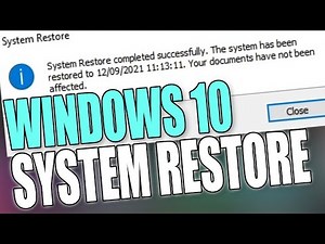 How To Do A System Restore In Windows 10 Tutorial