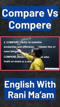 Compare Vs Compere | Homonyms | English With Rani Ma'am