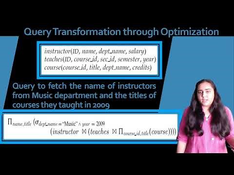Query Processing & Optimization -Query Optimization through Transformation