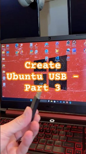 Create Ubuntu Bootable USB Drive - Part 3 (final). #linux #ubuntu #tech #technology #laptop