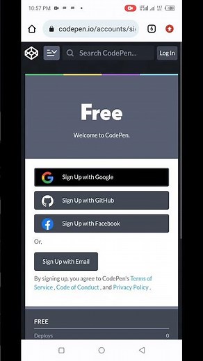 How to create an account in codepen
