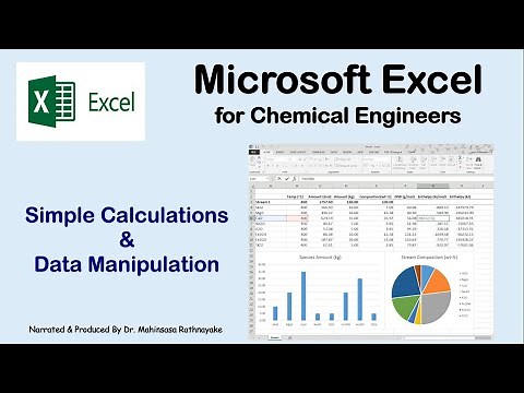 Microsoft Excel for Chemical Engineers 01 - Simple Calculations & Data Manipulations