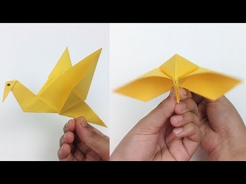 How to Make an Origami Flapping Bird - Easy Steps | Paper Bird Origami Flying Bird Tutorial DIY