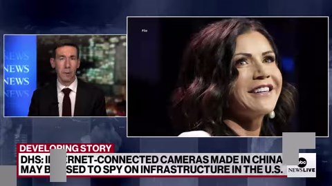 6.5K views · 97 reactions | The Dept. of Homeland Security is raising concerns that Chinese-made cameras may be used to spy on infrastructure in the U.S. Aaron Katersky reports. | ABC News Live | Facebook