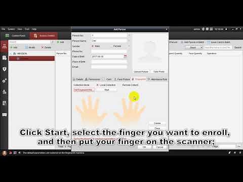 How to Enroll Fingerprints on iVMS-4200 Client