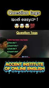 “🔥 Master Question Tags Instantly | Super Easy Tip 😍📘” | "Learn in 1 minute ⏱️✨” #english #trending