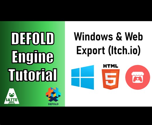 Export Your Game To Windows and Web (Itch.io - HTML5) - Defold Engine tutorial by Asatte Games