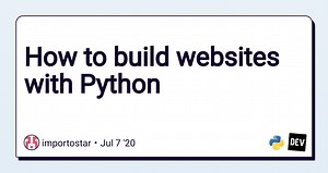 How to build websites with Python