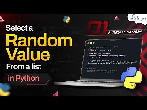 How to Select Random Value from a List in Python | Python Programming Tutorial
