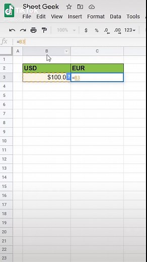 @juno_four20 How to convert currency! #googlesheets #excel #googlefinance