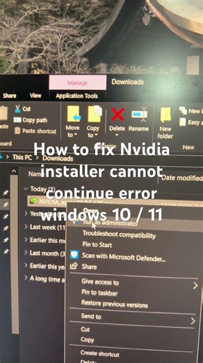 How to fix Nvidia installer cannot continue error windows 10 / 11