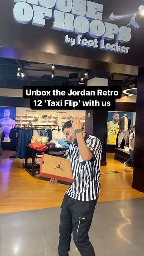 125K views · 1.2K reactions | A twist on a classic colorway  The Jordan Retro 12 was the first in the Jordan lineup to bring Zoom Air cushioning ninto it's construction. The 'Taxi Flip' plays on the iconic black and white colors seen on the original from '96. This pair launches tomorrow, 5/25 in full family sizing. Reserve your pair now in The Foot Locker app! | Foot Locker | Facebook