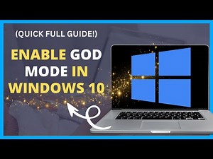 How to Enable God Mode in Windows 10 (QUICK FULL GUIDE!)