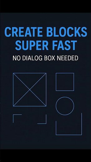 Create a Block Instantly in AutoCAD (B, Ctrl+Shift+C, WBLOCK) ⚡