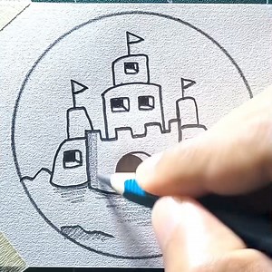 44K views · 205 reactions | How to draw a sand castle | All About Art | Facebook