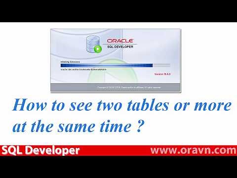 [en] SQL Developer- How to see two tables or more at the same time in Oracle SQL Developer?