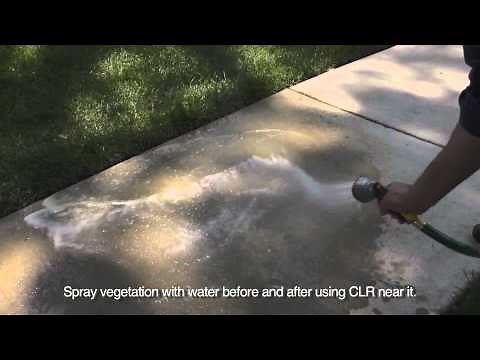 How to clean rust on concrete with CLR Calcium, Lime & Rust Remover