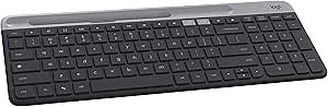 Logitech K580 Slim Multi-Device Wireless Keyboard for Chrome OS - Bluetooth/USB Receiver, Easy Switch, 24 Month Battery, Desktop, Tablet, Smartphone, Laptop Compatible