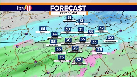 Snow, sleet, and rain expected tonight