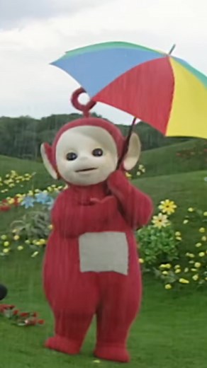 240K views · 4.2K reactions | rainy day vibes in Teletubbyland ☔ Video: Po, the red Teletubby, holds an umbrella and dances outside in the rain. | Teletubbies | Facebook