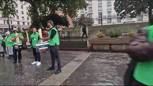 2.3K views · 275 reactions | Is this the longest human chain you've seen? Setting up for today ✊ #FreePalestine  #TeamFOA  | Friends of Al Aqsa | Facebook