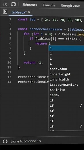 Implémentation de la recherche linéaire