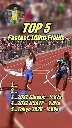 Top 5 Fastest 100m Fields Based on Average Time!