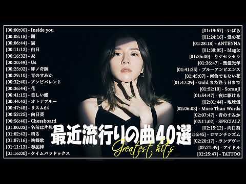 『2024最新版』 最近流行りの曲40選👑新曲 2024 JPOPメドレー (最新曲 2024)👑2024ヒット曲メドレー👑YOASOBI, Ado, スピッツ, 米津玄師, 優里