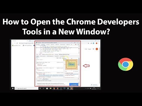 How to Open the Chrome Developers Tools in a New Window?